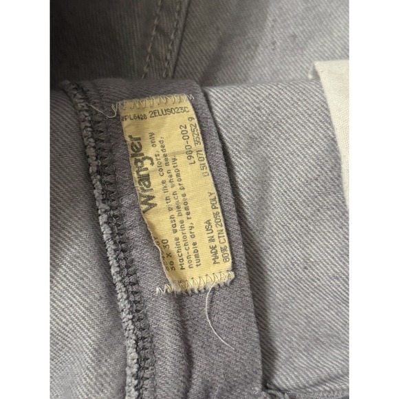 VINTAGE Wrangler Jeans Mens 36x29  Regular Straight Gray Made USA 80s - Picture 7 of 10